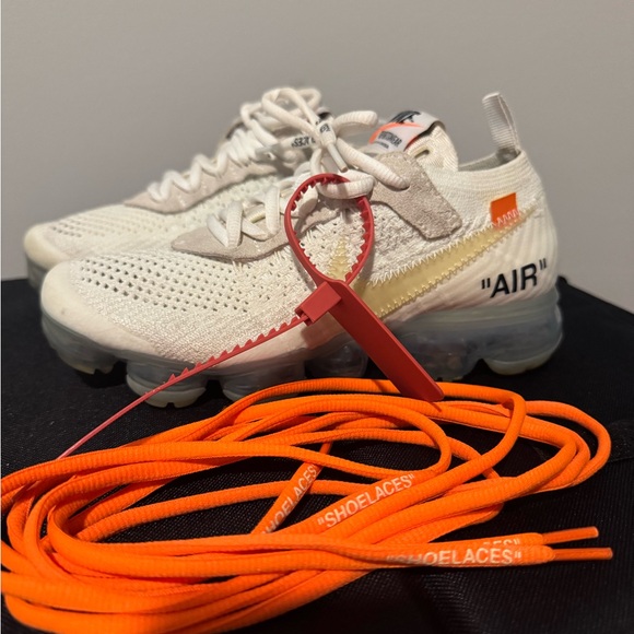 Off-White Vapor Max Sneakers in White and Orange